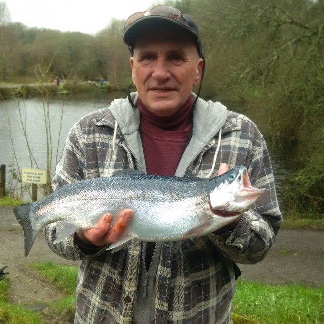 Brian Havill with a stunning Blue trout.